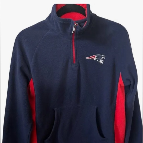 NFL NEW ENGLAND PATRIOTS 1/4 zip FLEECE - Picture 1 of 4